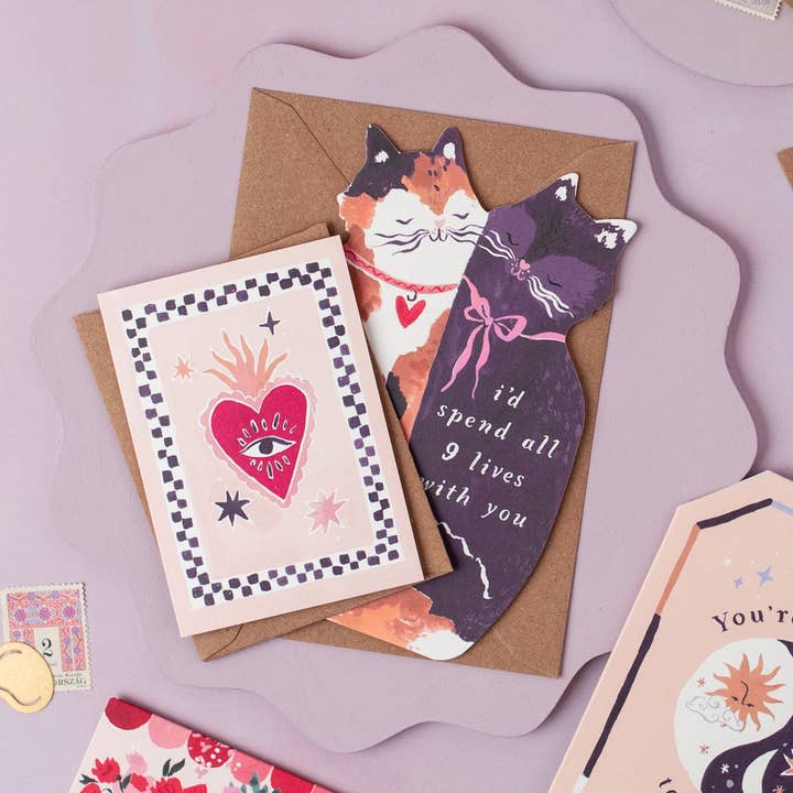 Sister Paper Co. - Wholesale Love card - Nine Lives Cats Cards | Love Cards | Cat Anniversary Cards5