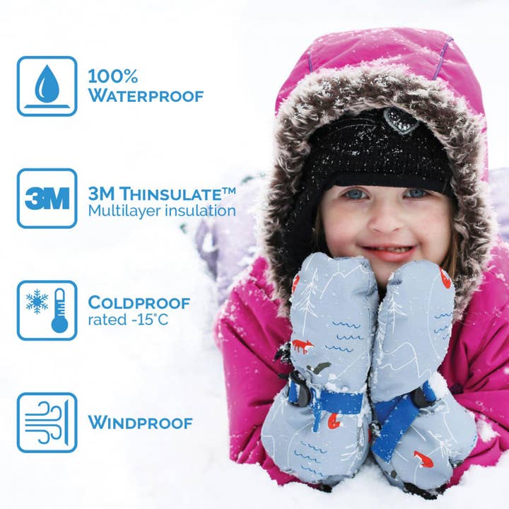 Jan & Jul - Wholesale Mittens - Kids - Woodland Camo | Toasty-Dry Waterproof Snow Mitten3