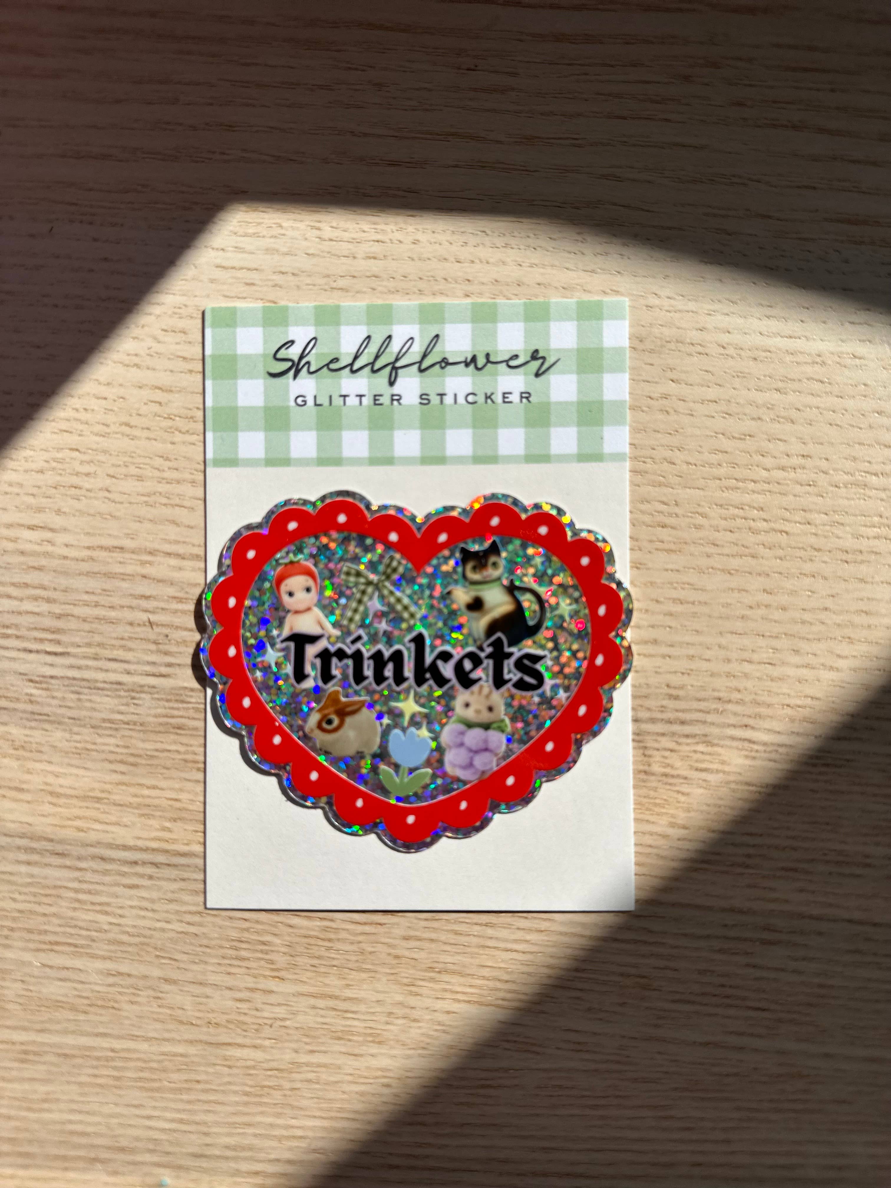 Shellflower - Wholesale Sticker - Trinkets Glitter Vinyl Sticker1