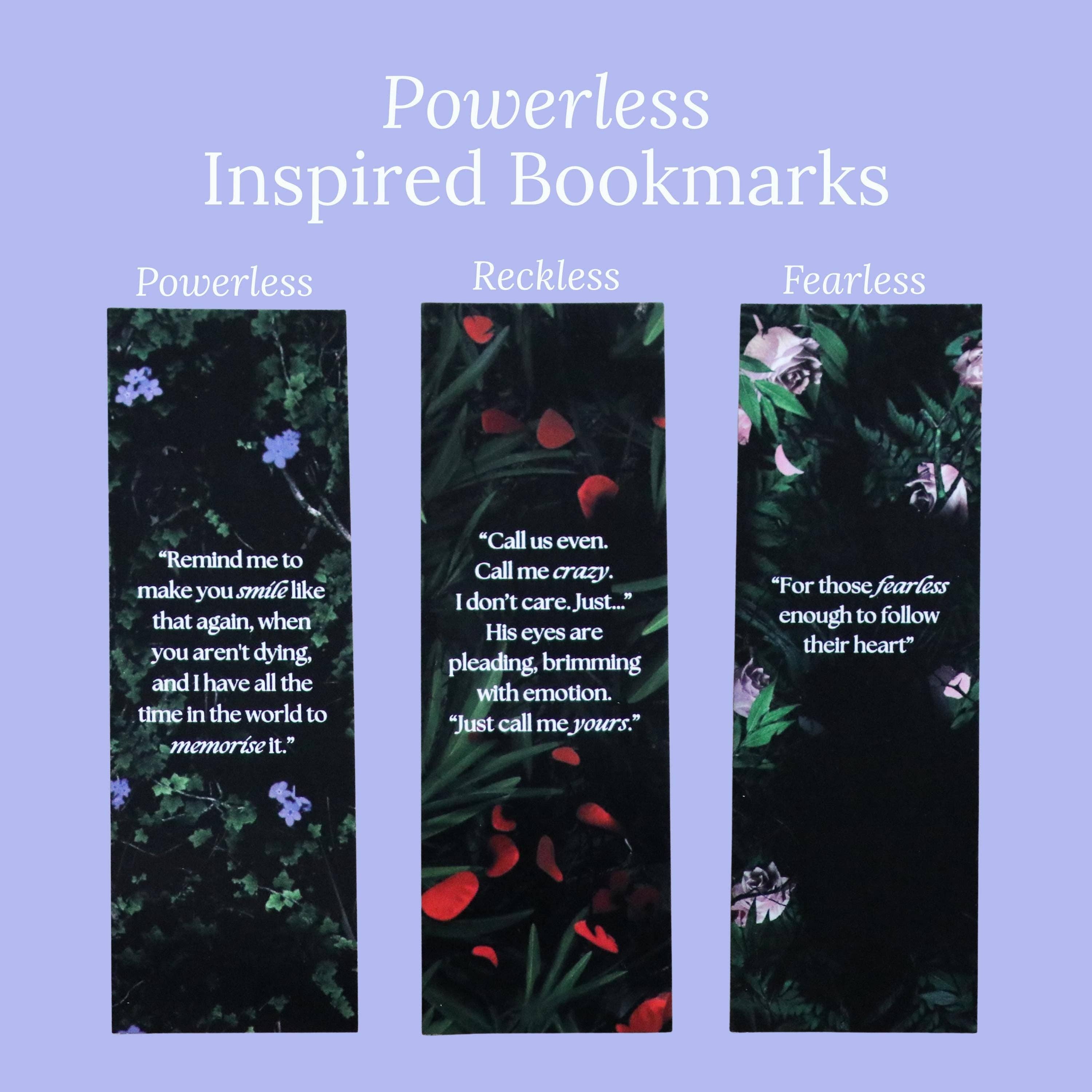 The Sticker Shop - Wholesale Bookmark - Powerless Inspired Bookmarks (set of 3)1