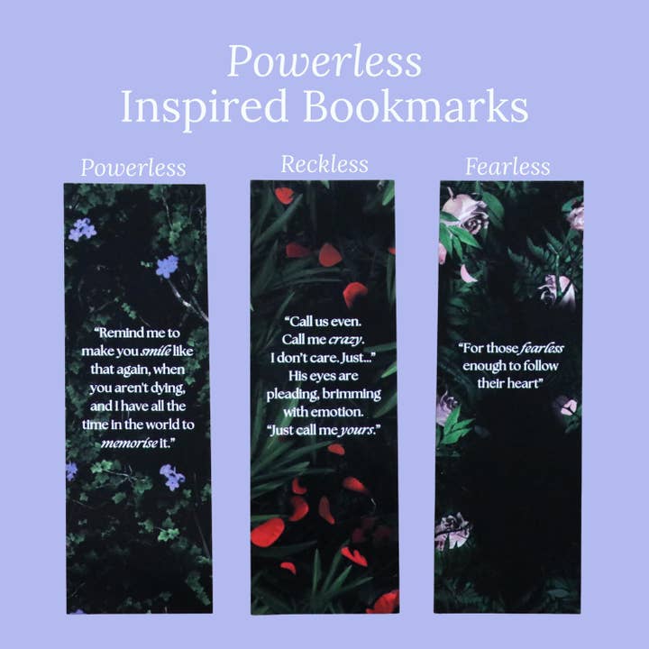 The Sticker Shop - Wholesale Bookmark - Powerless Inspired Bookmarks (set of 3)1