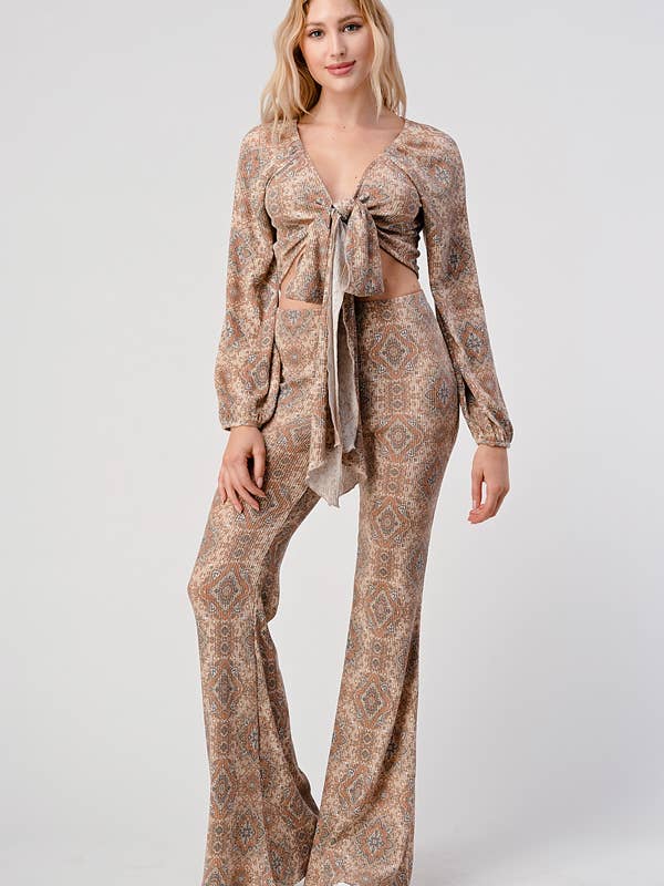 Crop Cardigan Palazzo-Hosen passendes Set für den Großhandel von MILEY + MOLLY