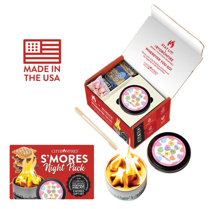 Valentine's S'mores Night Pack for wholesale by City Bonfires - Portable Fire Pits