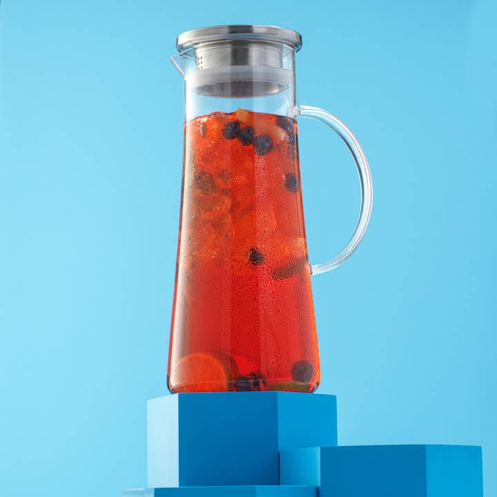 JoyJolt - Wholesale Pitcher - Breeze Summer Drink Pitcher with Stainless Steel Lid - 50 oz
