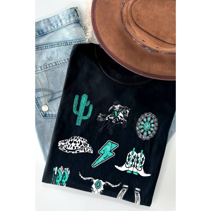 Camiseta de manga corta West Cowboy Wild para venta al por mayor de Amused by Blue