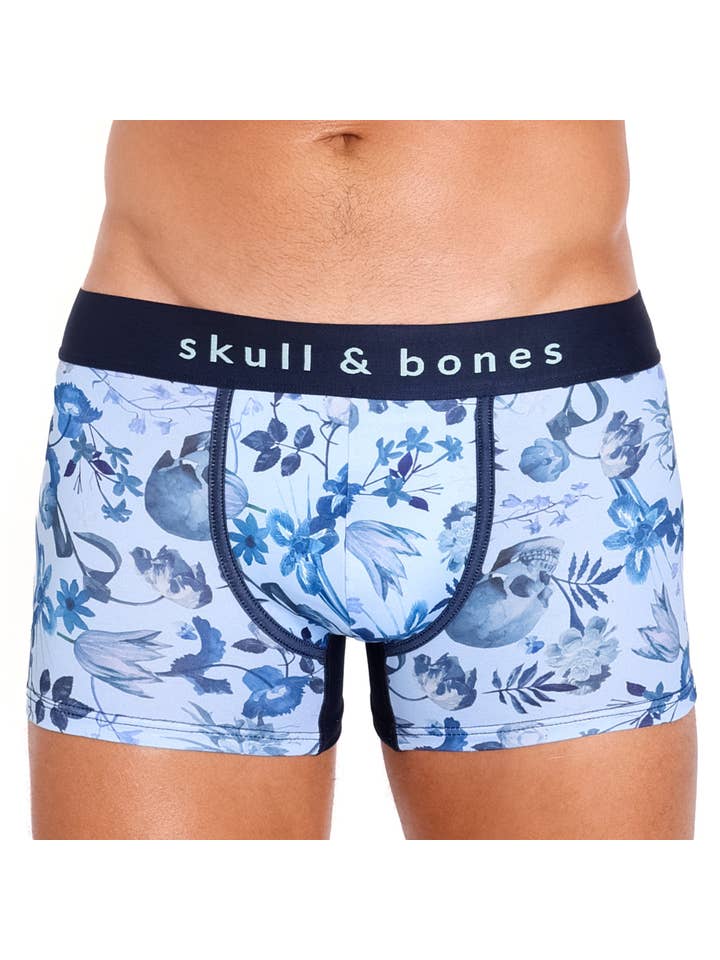 Skull & Bones - Wholesale Underwear - Men's - Hand Painted Dutch Floral Trunk Sky