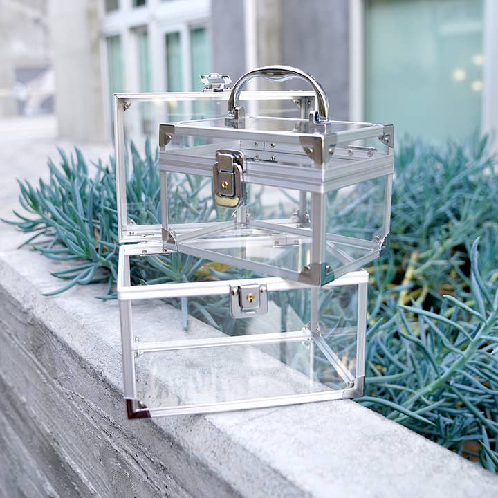 42POPS - Wholesale Makeup Storage Box - .2pc Set Locking Cosmetic Case w/ Key