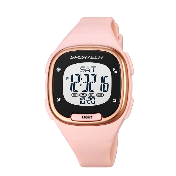 White Sportech Digital Sports Watch Unisex | SP161 for wholesale on Faire