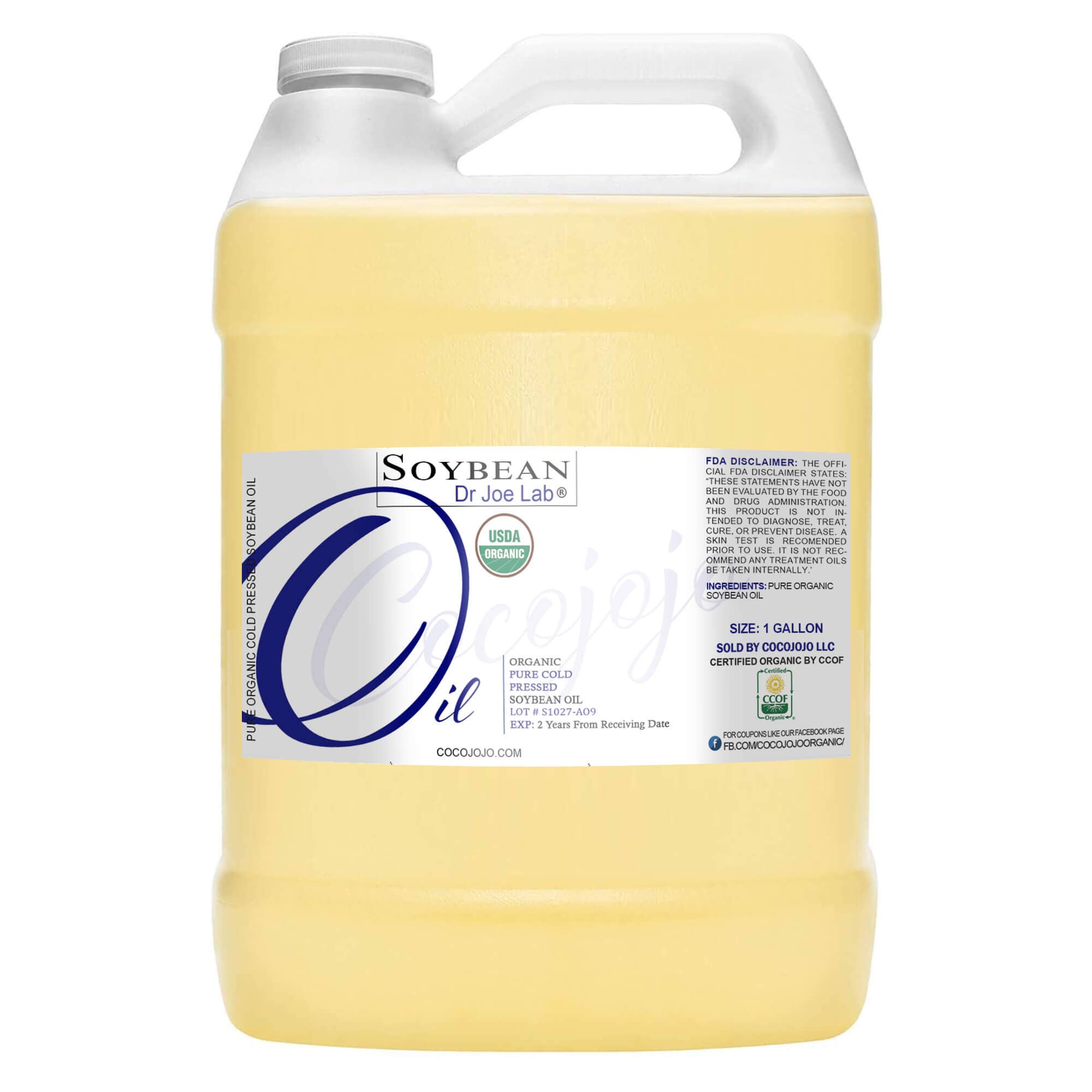 Coco jojo - Wholesale Bath/body oil - USDA Certified Organic Soybean Oil - Unrefined0