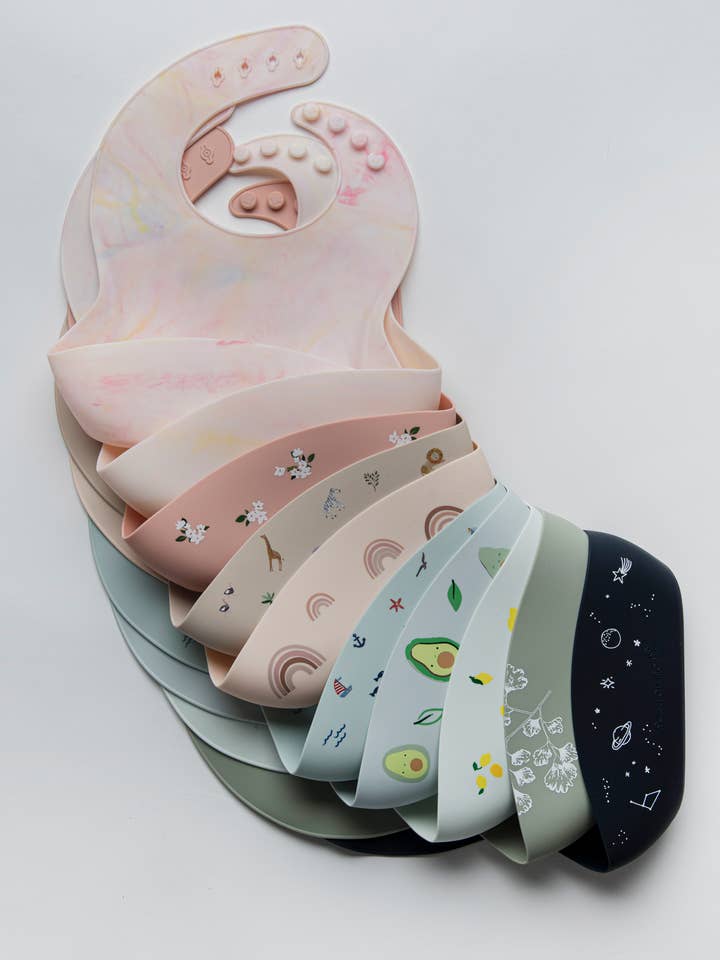 Silicone Bib Printed for wholesale by Loulou Lollipop