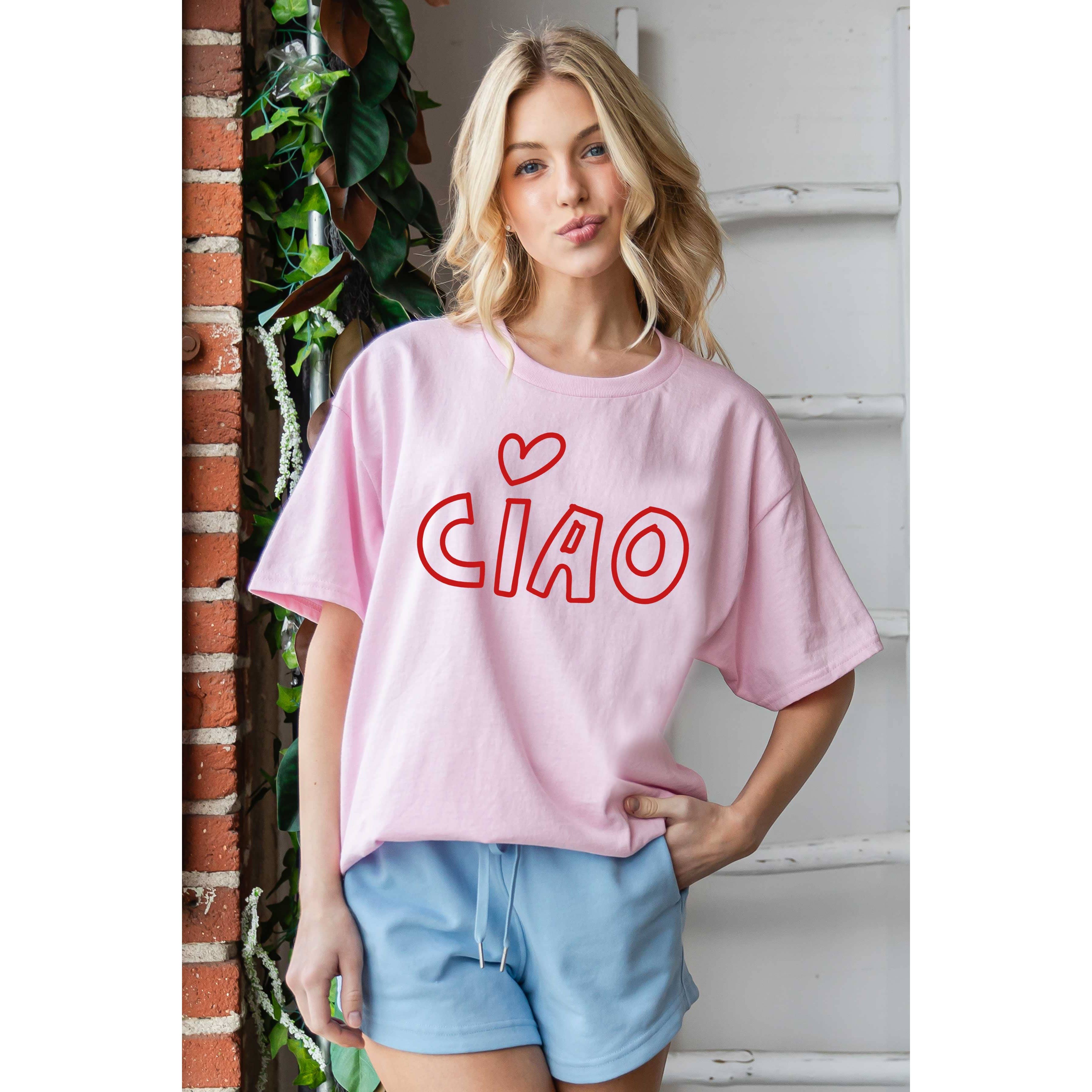 BLUME & CO. - Vente T-shirt à imprimés – femme - T-shirt graphique surdimensionné CIAO HEART4