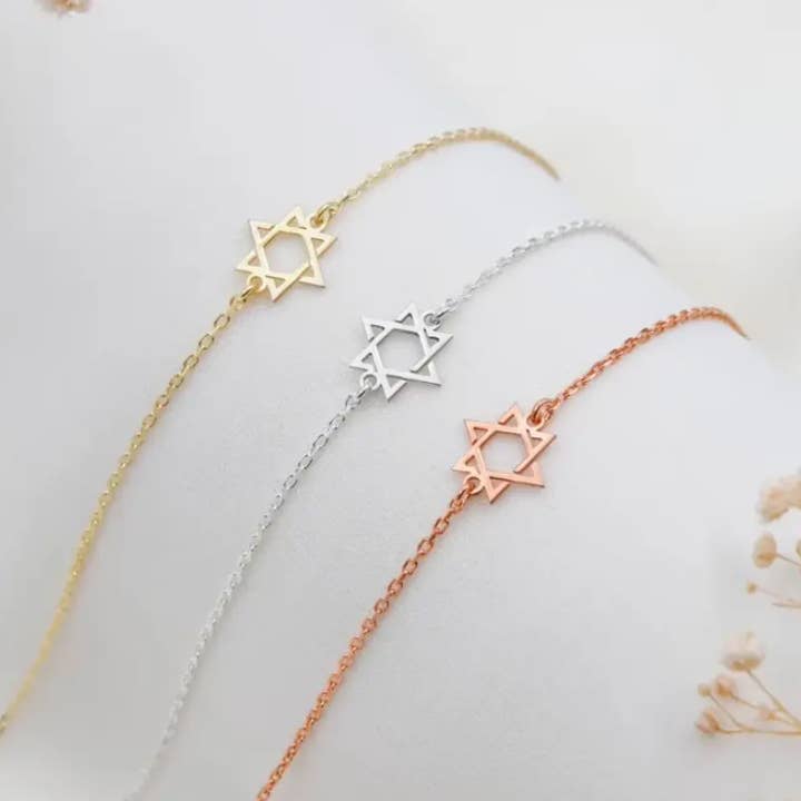 Minimalist Star of David Bracelet for wholesale by Koch La Ni Jewelry