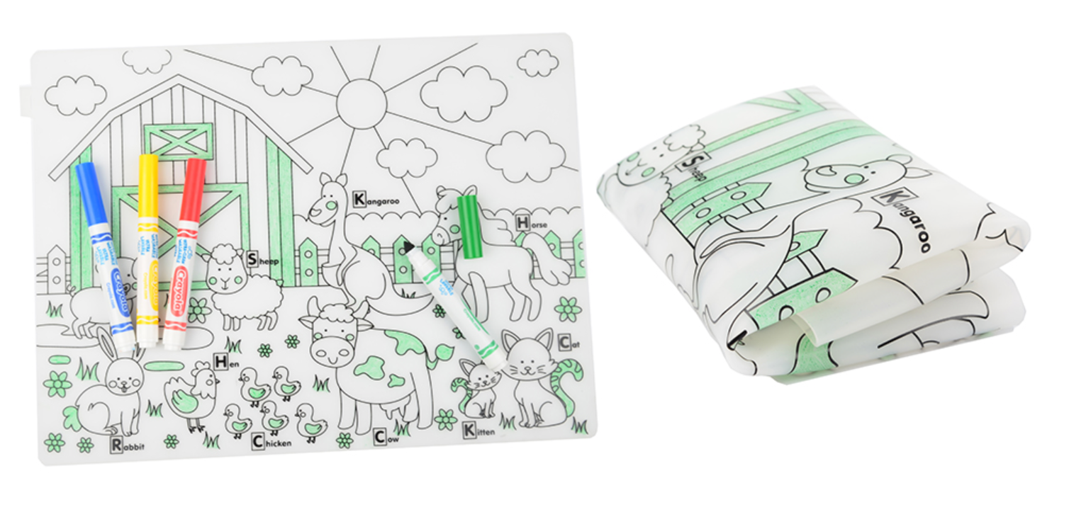 Gummy Chic - Wholesale Coloring Mat - Kids & Baby - Reusable Silicone Coloring Placemats - Gift for Kids5