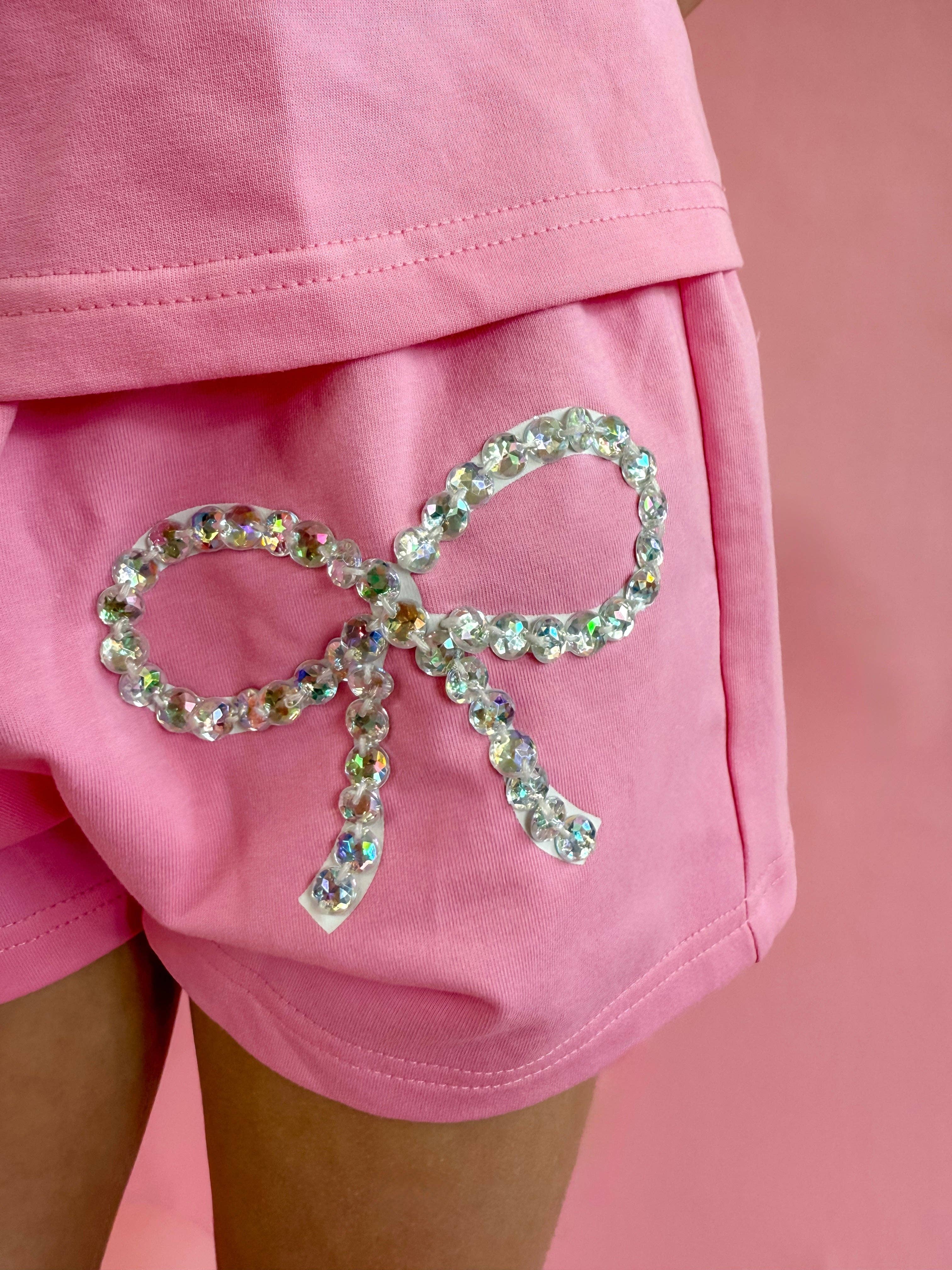 Ellie and Mila - Wholesale Top & Short Set - Kids - Crystal Bow Set2