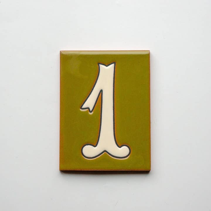 La Costa Olive | Keramische Deurnummertegel & Frame – 7cm x 10cm (2,76" x 3,94") voor wholesale door LVR Ceramics