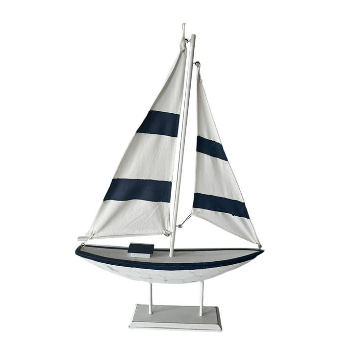 17" Navy and White Sailboat for wholesale by CB Home Collection