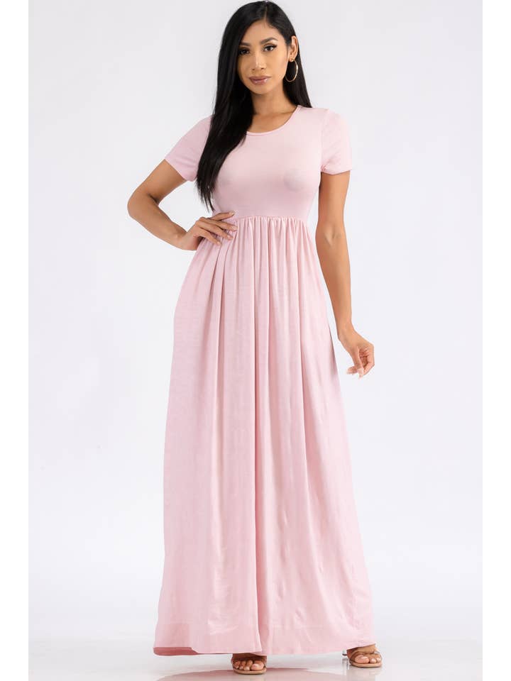 H&H Fashion Inc. - Wholesale Dress - Women's - HH464X-SL - Short Sleeve Maxi Dress