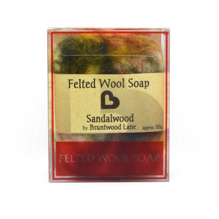 Bruntwood Lane - Wholesale Bar Soap - Sandalwood Felted Wool Soap1