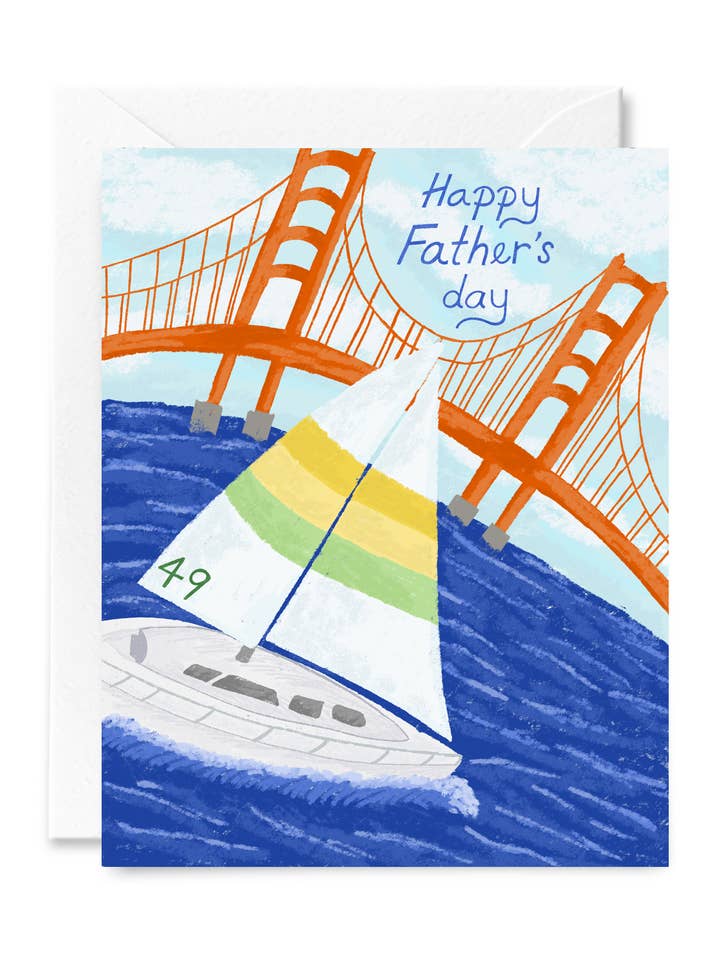Sailing Fathers Day Greeting Card for wholesale by Courtney Beyer Design