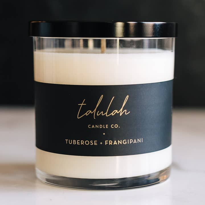 Tuberose + Frangipani Candle 9 oz. for wholesale by Talulah Candle Co