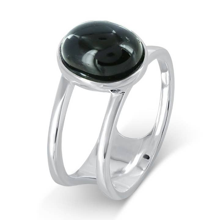 Lyna svart sten ring för wholesale av Enomis