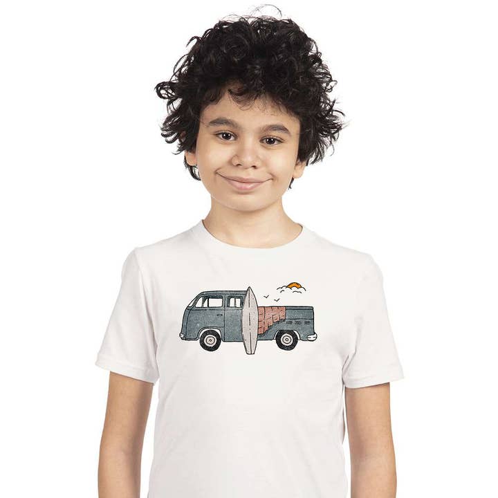 Beach Truck - Toddler & Kids Tee -White for wholesale by The Poster List