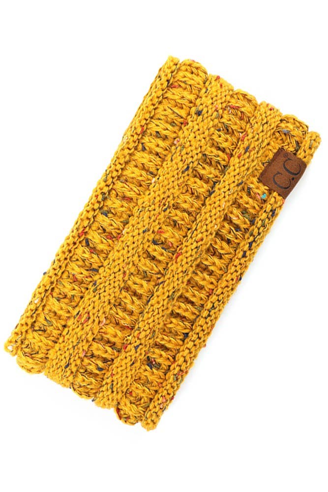 Hana - Wholesale Haarband - Dames - C.C Ombre geribbelde confetti gebreide paardenstaart hoofdband2