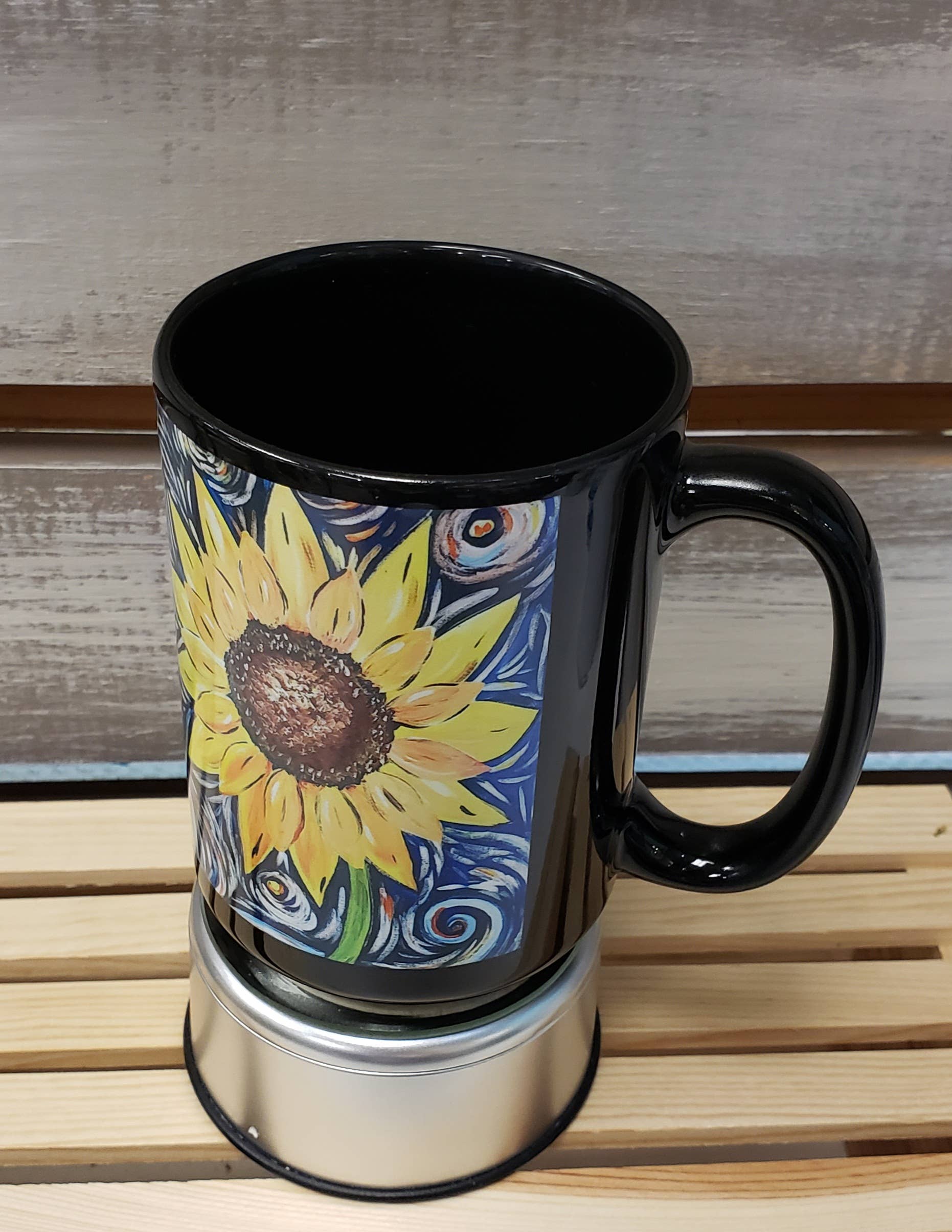 Angie Bryan Creations – Engroshandel Kaffekrus – Purlig solsikke 15 oz keramisk krus3