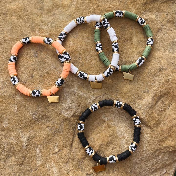MONTANA CHARM CLAY BEAD BRACELETS for wholesale by Back Road Designs