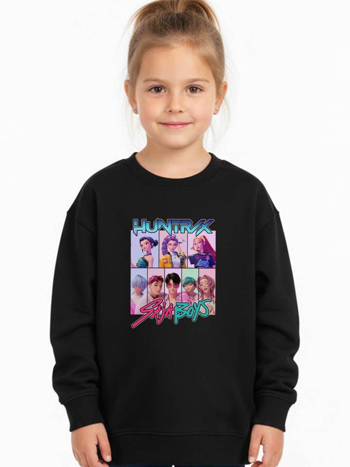 Kids K-Pop Anime Band Graphic Printed Sweatshirt for wholesale by Missi Clothing