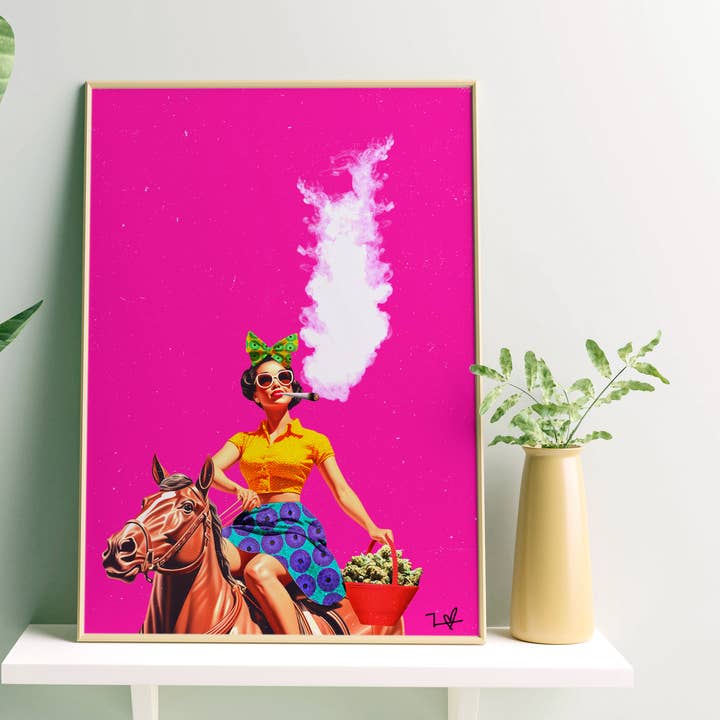 Svimlande! - Vintage Collage Retro Konst för wholesale av Blue Coffee Arts