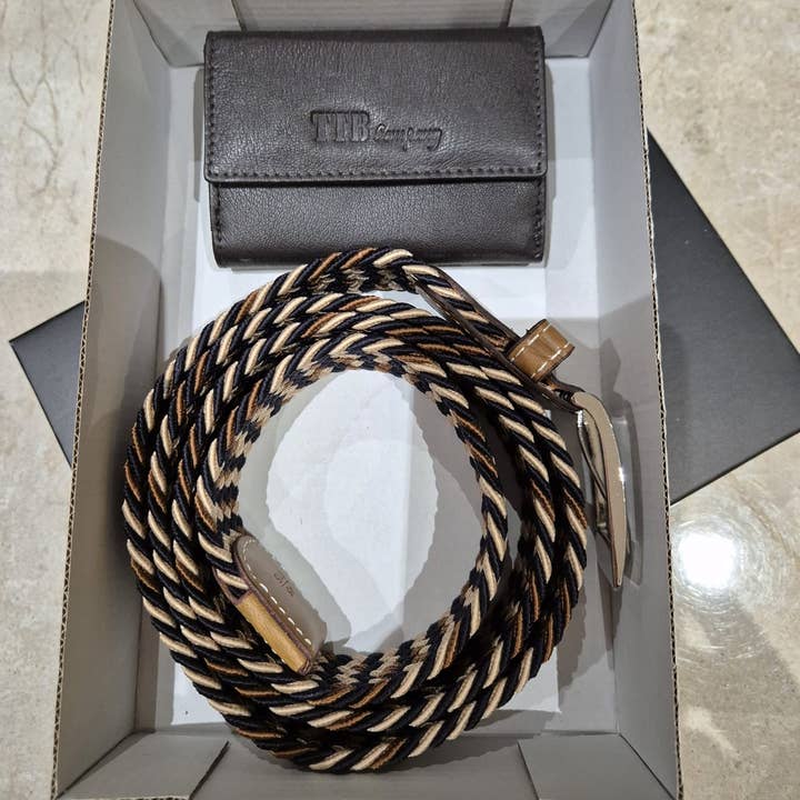 MIA LAROUGE - Wholesale Wallet - Unisex - LEATHER WALLET SET WITH ELASTIC BELTS4