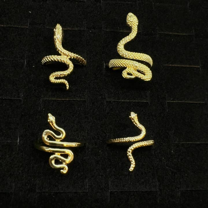 Gypsy Soul - Wholesale Cocktail/Statement Ring - Gothic Wrap Around Snake Ring - Assortment 10 Pcs