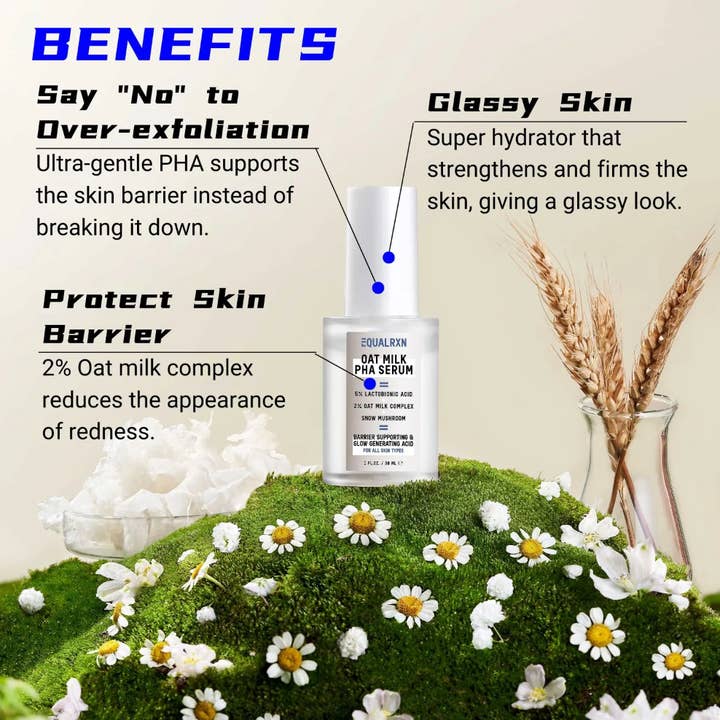 Best Beauty Group - Wholesale Facial Serum/Concentrate - EQUALRXN Oat Milk PHA Serum For Glowy Skin Healthy Barrier2
