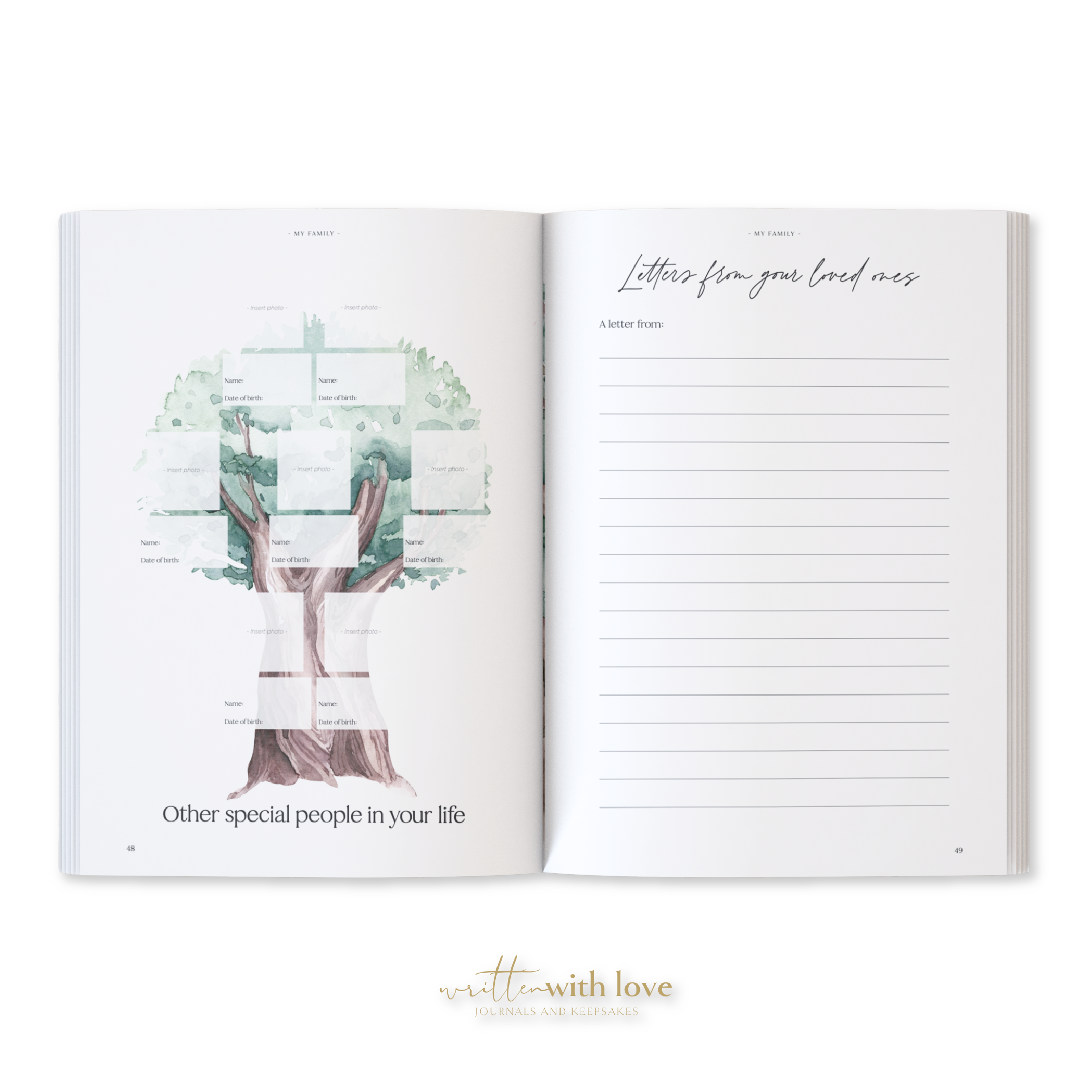 Written With Love - Wholesale Memory Book - Kids & Baby - Baby Memory Book with Keepsake Box - Oatmeal 12