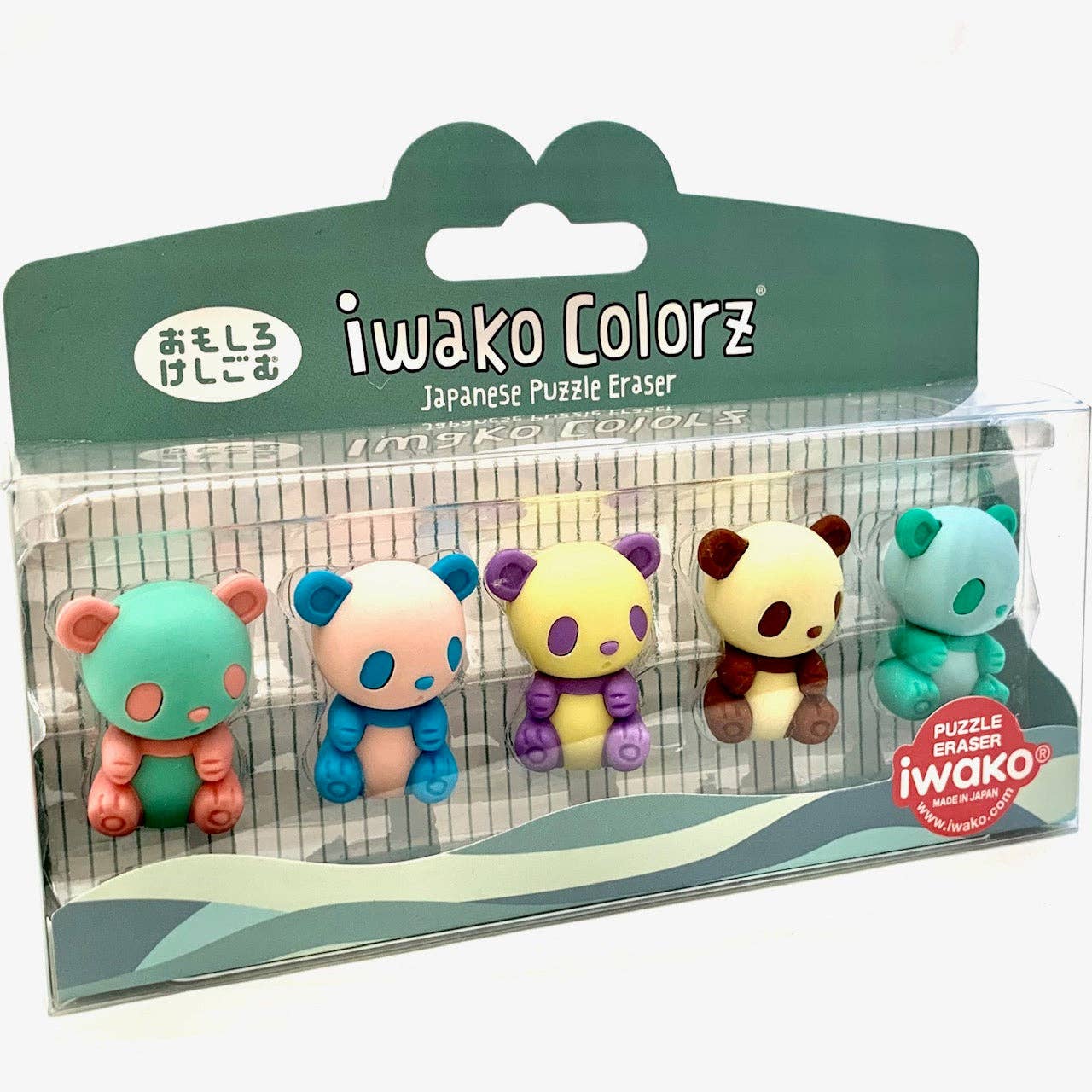 BCmini - Vente Gommes - 38453 Gommes Iwako Panda 5 couleurs6