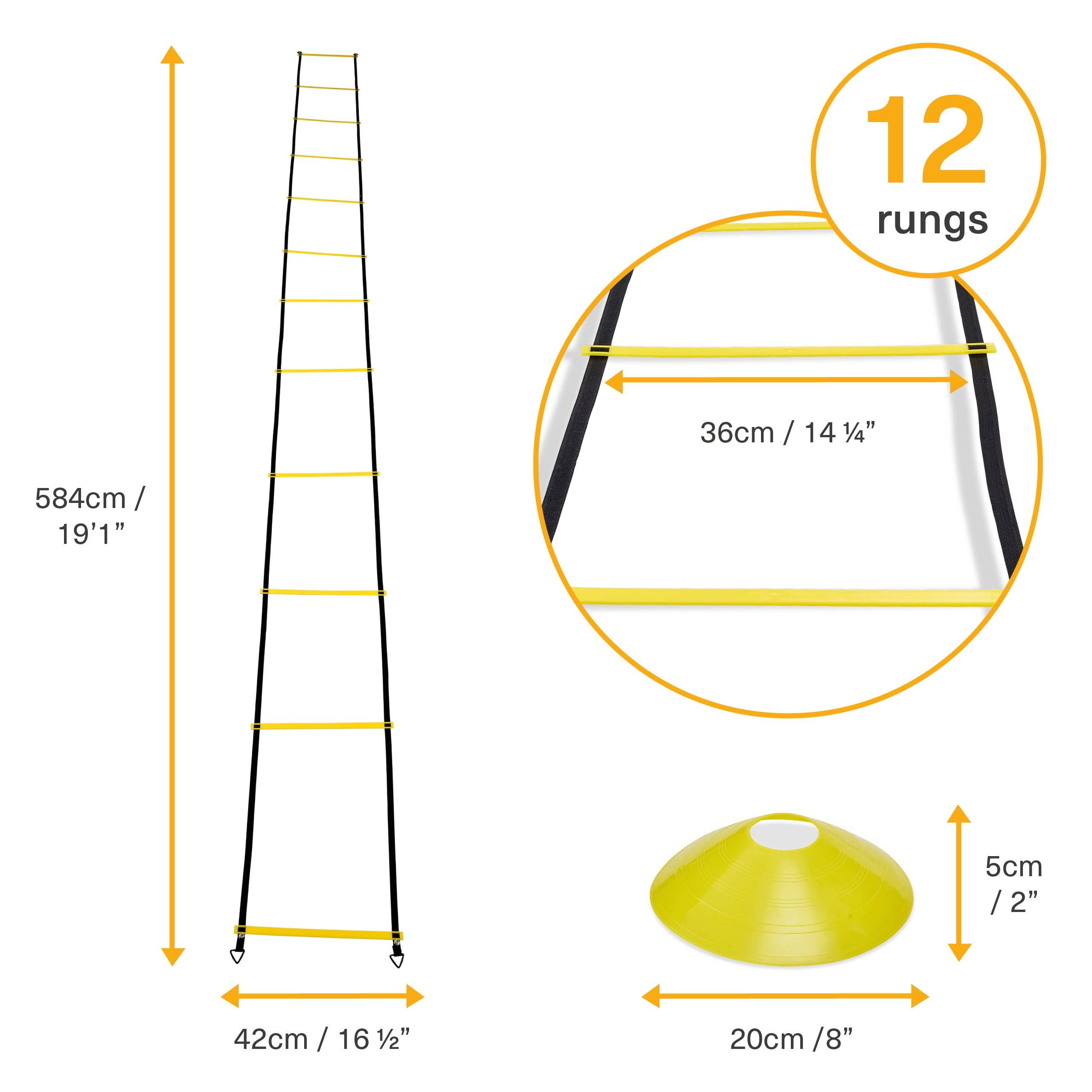 Bramble – wholesale Sporting accessories – Agility Speed Training Ladder & Cone Set5
