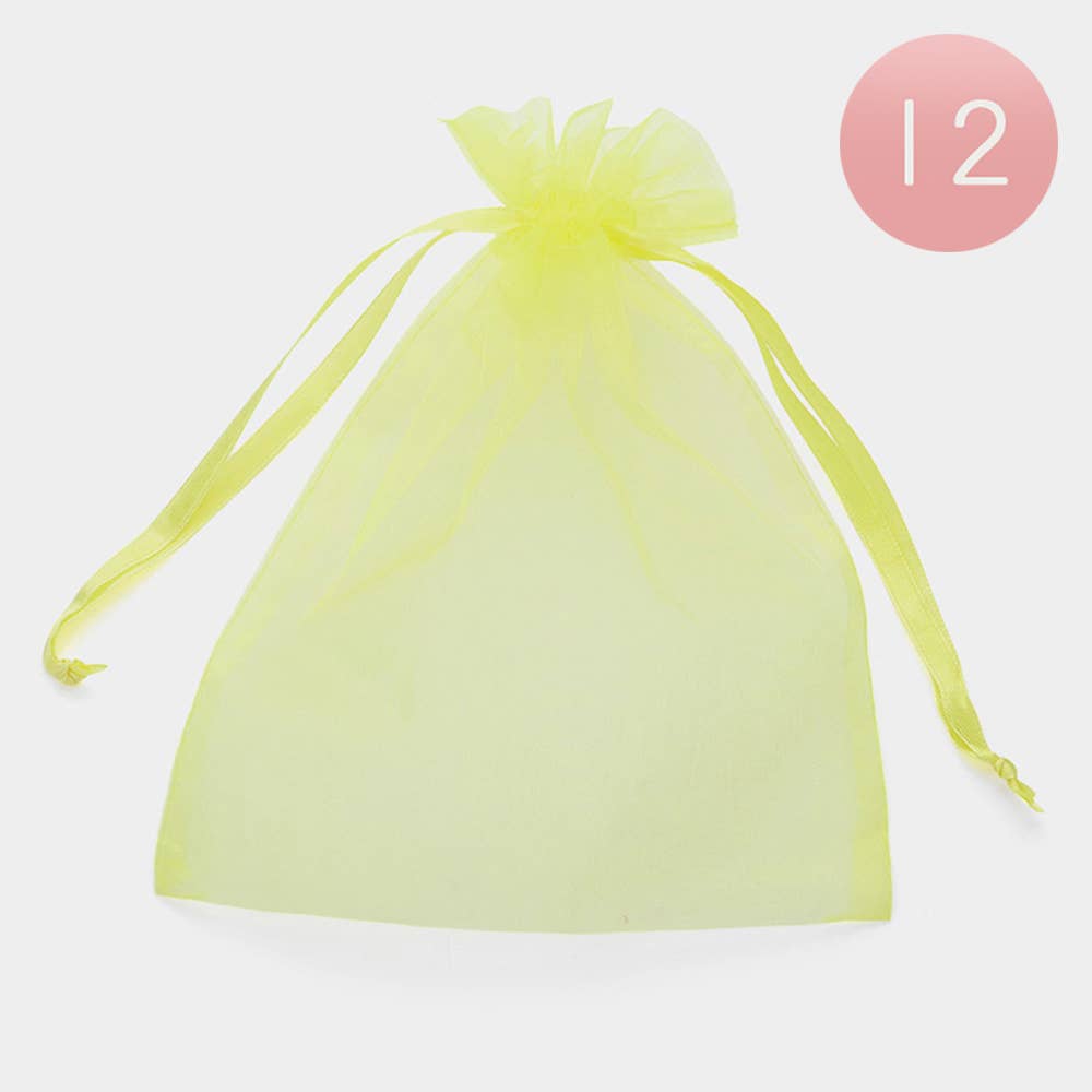 Sensibling Corp. - Wholesale Gift Bag - 12PCS - 6.75 X 9.5 Ribbon Organza Gift Bags
26