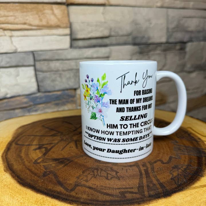 Mother In Law Gift Mug for wholesale by Embroidery by BUBE