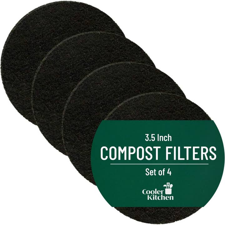Cooler Kitchen - Wholesale Kitchen Tool/Gadget - Compost Bin Replacement Filters (Set Of 4)5