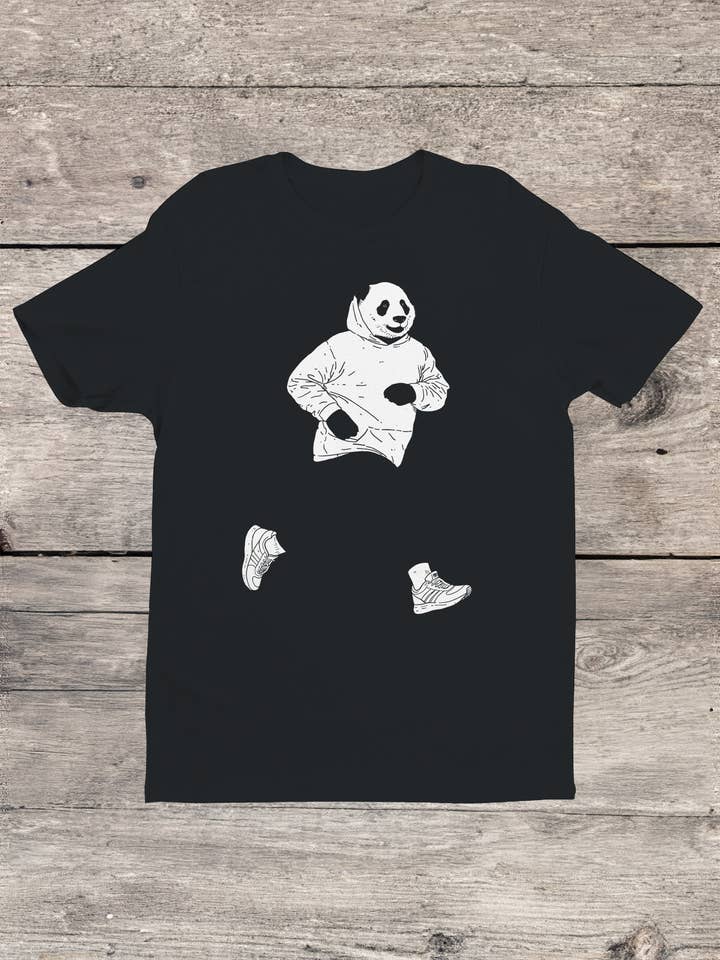 Panda Jogger in Sneakers Men's T-shirt for wholesale by Swift Retail