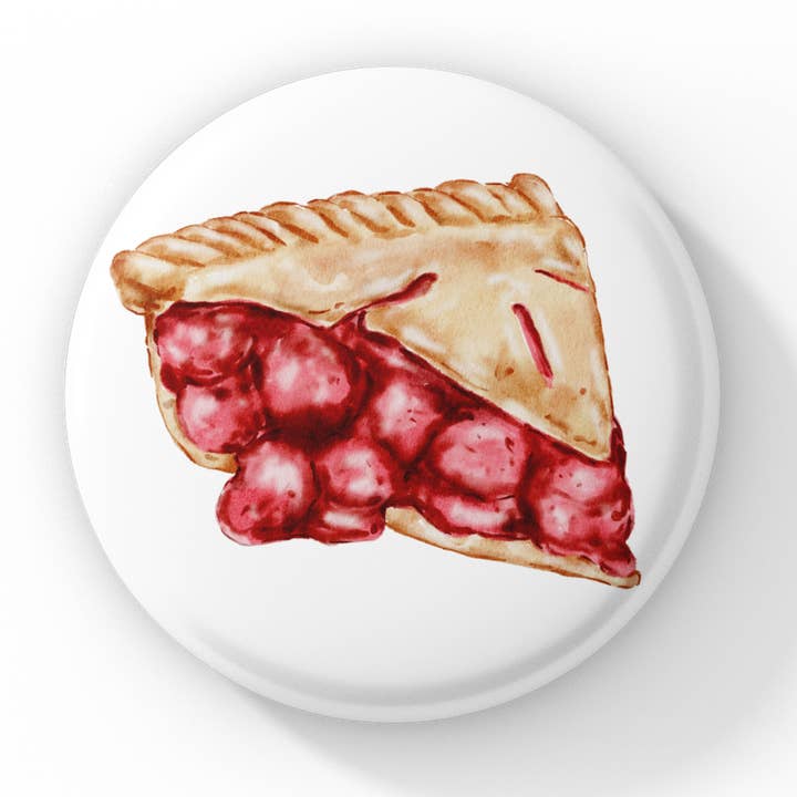 Cherry Pie Slice Pin, Cherry Pie Keychain, Cherry Pie Magnet for wholesale by NatureCuts