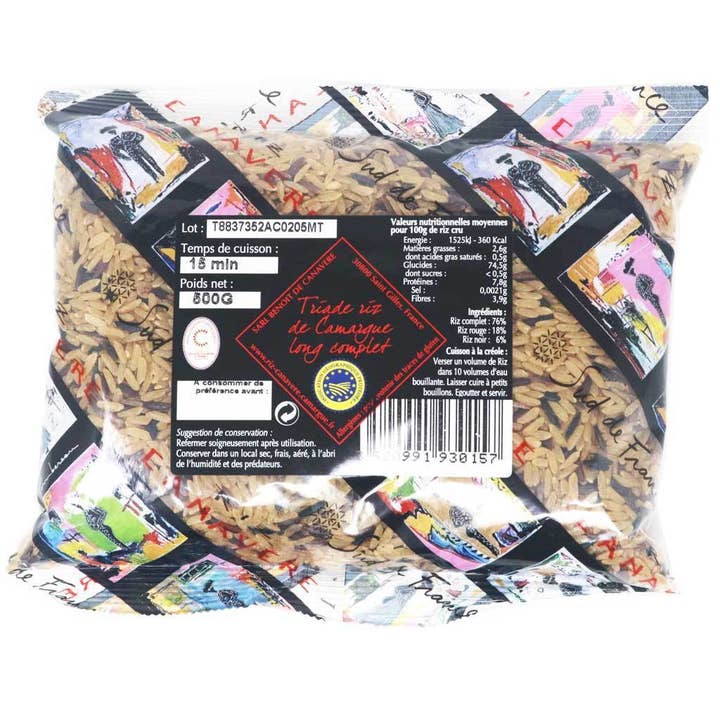 Triade Camargue Rice (Red, Black, Brown) for wholesale by Benoit Rice from Camargues