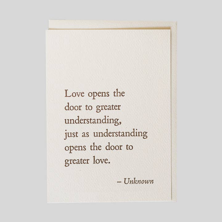 Inconnu - Love QuoteNote pour la vente par folio press & paperie