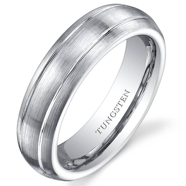 Brushed Finish 5mm Women's Premium Tungsten Band Size 6.5 for wholesale by Peliani