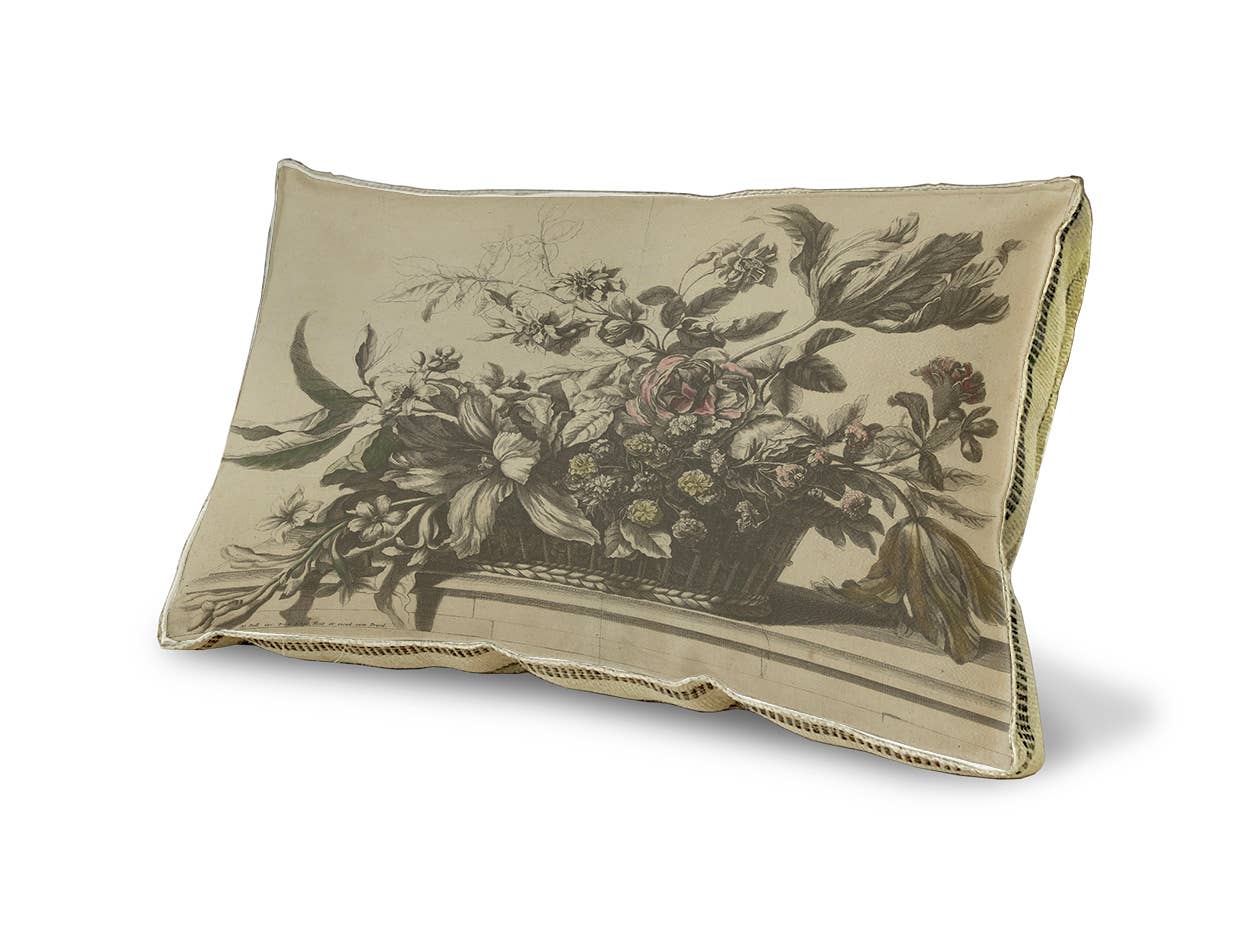 SPLASHWORKS - Wholesale Throw/Decorative Pillow - 23" x 15" - Decorative Pillow - Flower Basket