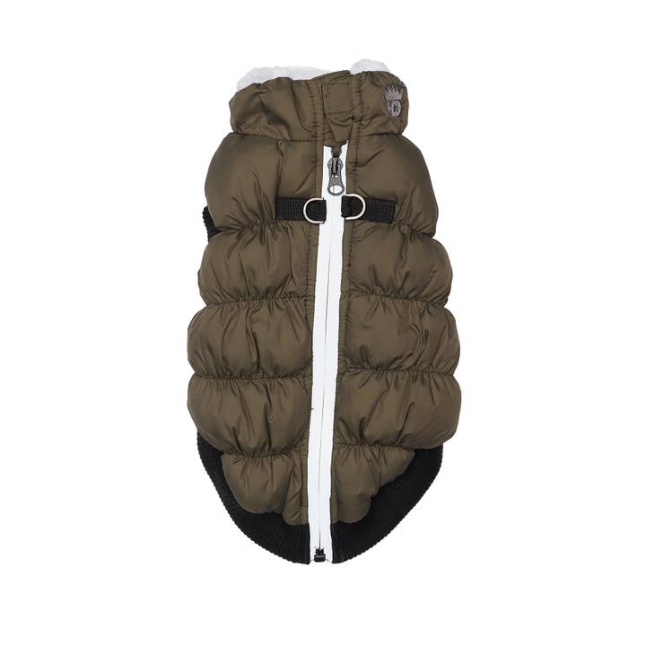 Barker's Bowtique - Wholesale Pet Vest - Dog - HD Crown Puffer Vest - Olive