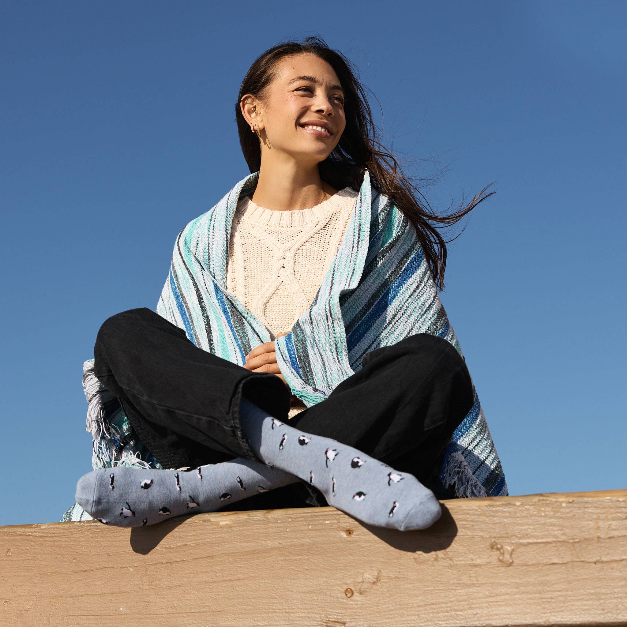 Conscious Step - Wholesale Socks - Unisex - Socks that Protect Penguins (Periwinkle Penguins)5