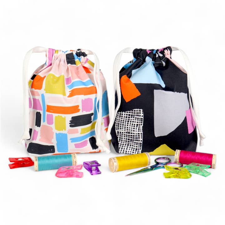 Drawstring Bag Sewing Kit - Makes 2 Bags - Includes Materials and Instructions for wholesale by Crosscut Sewing Co.