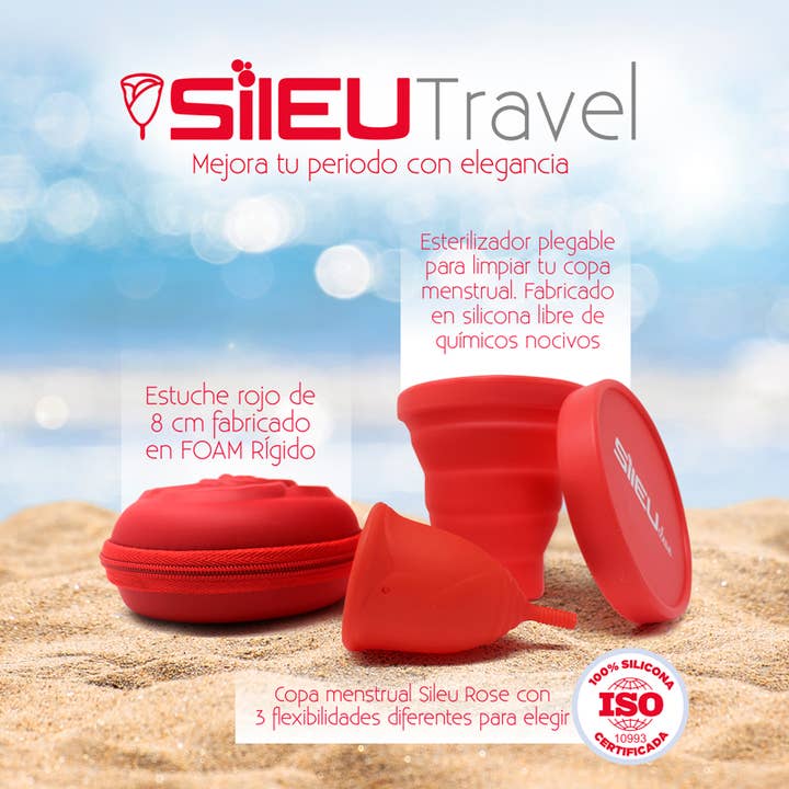 Travel Pack: Sileu Rose Cup +Sileu Case+Sterilizer for wholesale by Sileu